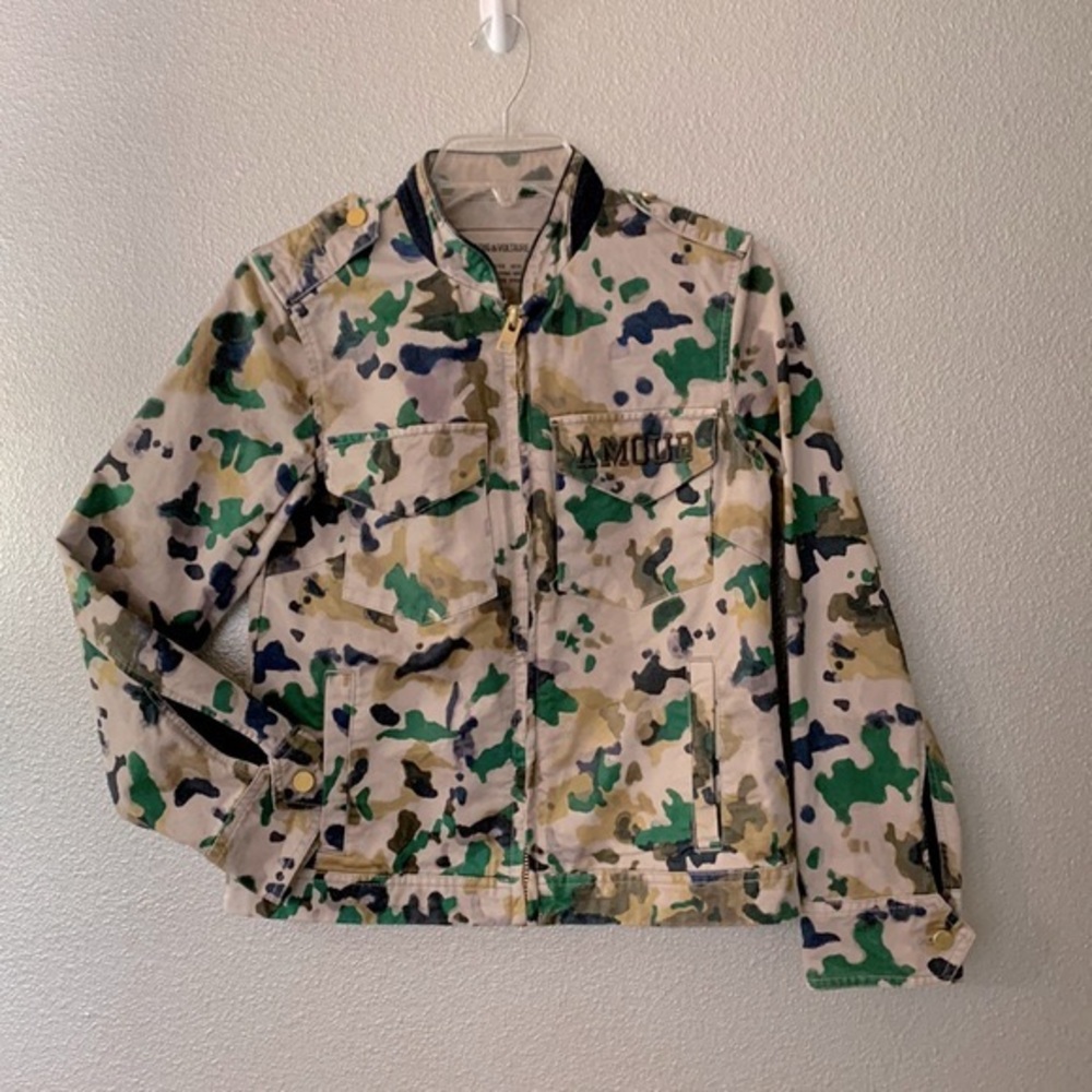 NWT! ZADIG & Voltaire KAVI Camouflage Jacket Full Zip Front Women’s XS